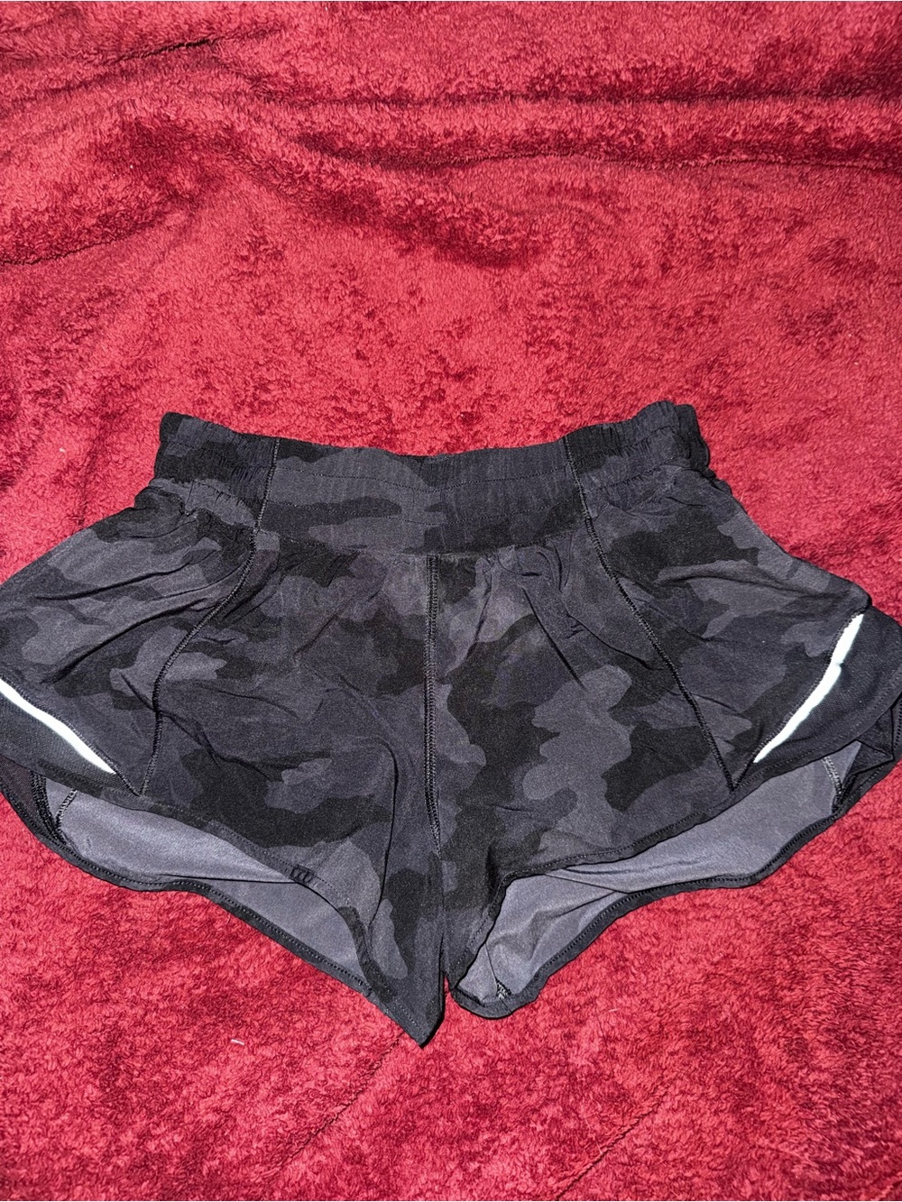 lululemon athletica Black Camo Running Shorts